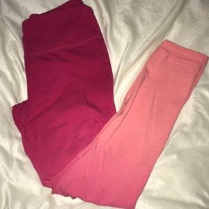Pink ombré leggings